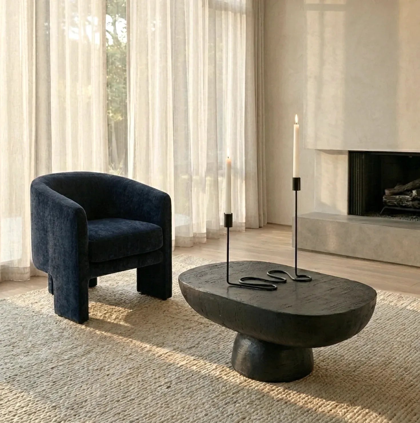 Interior Ave - Memphis Accent Chair - Midnight Blue