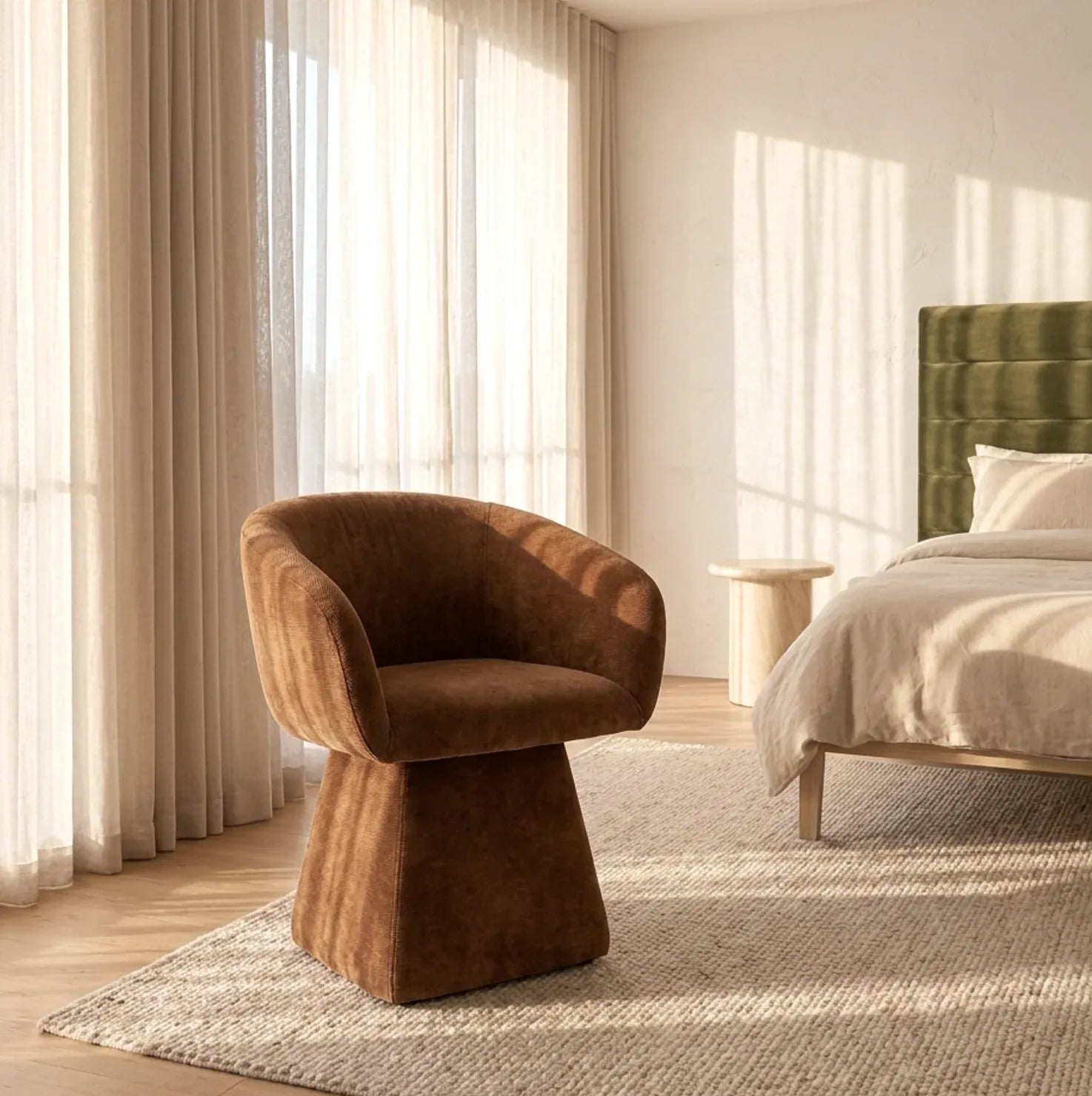 Interior Ave - Merlo Swivel Chair - Cinnamon