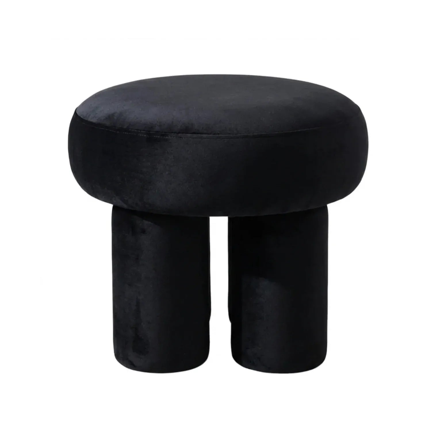 Interior Ave - Bentley Velvet Ottoman - Black