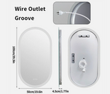 Mirrors: Interior Ave - 50 x 100cm Oval Frameless LED Bathroom Mirror