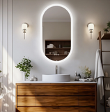 Mirrors: Interior Ave - 50 x 80cm Oval Frameless LED Bathroom Mirror