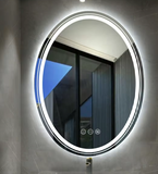 Mirrors: Interior Ave - 50 x 70cm Oval Frameless LED Bathroom Mirror