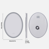 Mirrors: Interior Ave - 50 x 70cm Oval Frameless LED Bathroom Mirror