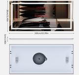 Mirrors: Interior Ave - 80 x 160cm Rectangle Frameless LED Bathroom Mirror  Bluetooth