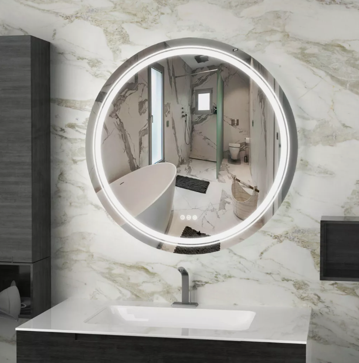 Mirrors: Interior Ave - 60cm Round Frameless LED Bathroom Mirror