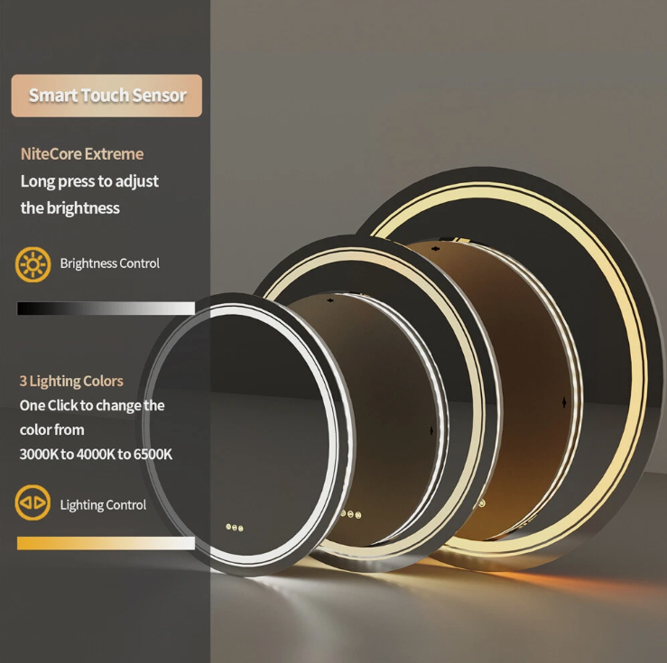 Mirrors: Interior Ave - 80cm Round Frameless LED Bathroom Mirror