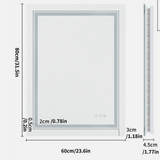 Mirrors: Interior Ave - 60 x 80cm Rectangle Frameless LED Bathroom Mirror