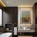 Mirrors: Interior Ave - 60 x 80cm Rectangle Frameless LED Bathroom Mirror  Bluetooth