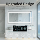 Mirrors: Interior Ave - 60 x 80cm Rectangle Frameless LED Bathroom Mirror  Bluetooth