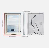 Mirrors: Interior Ave - 60 x 80cm Rectangle Frameless LED Bathroom Mirror  Bluetooth