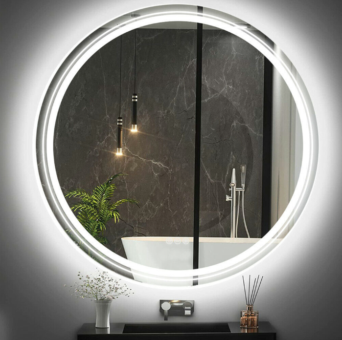 Mirrors: Interior Ave - 90cm Round Frameless LED Bathroom Mirror