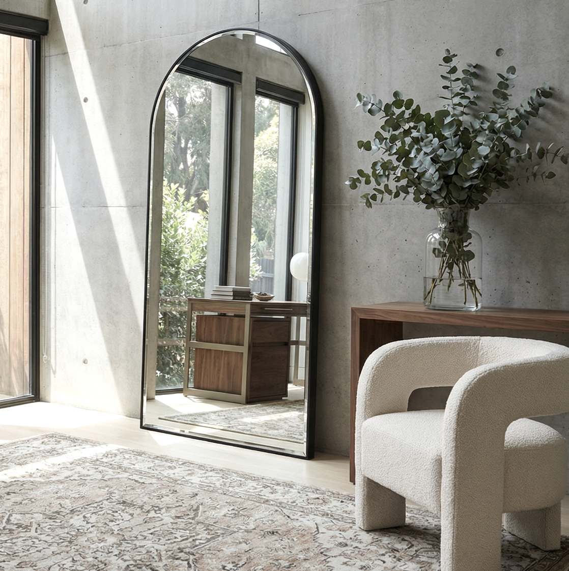 Interior Ave - Halo Arched Floor Length Mirror – Black | Signature Series