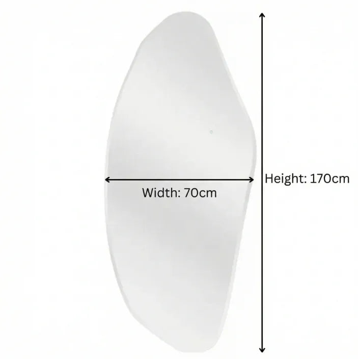 Interior Ave - Opal Irregular LED Wall Mirror – Backlit Statement Mirror