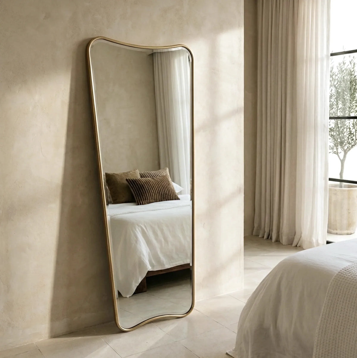 Interior Ave - Pierre Full Length Gold Frame Wall Mirror â€” Classic Statement