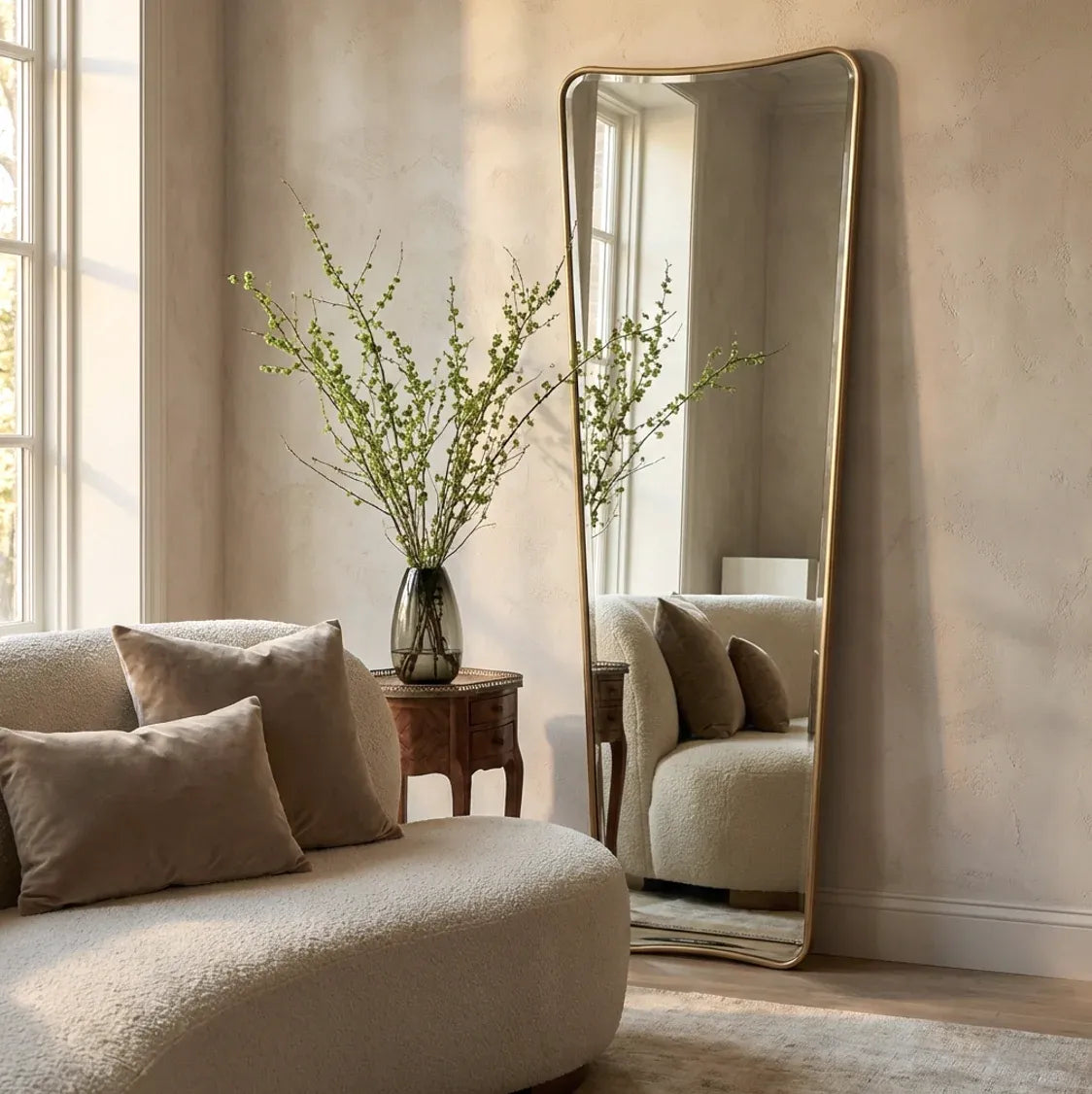 Interior Ave - Pierre Full Length Gold Frame Wall Mirror â€” Classic Statement