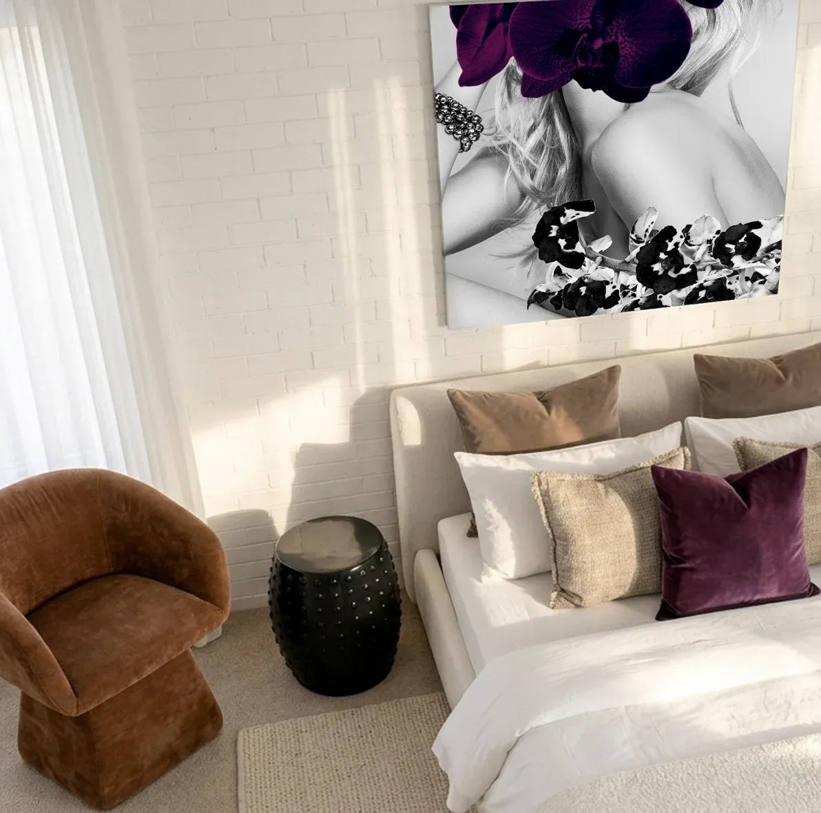 Atelier Noir Studded Side Table - Black