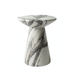 Interior Ave - Veneta Stone Side Table - Panda Marble Finish