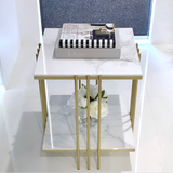 Buffets & Sideboards: Interior Ave - Milano Gold Square Side Table