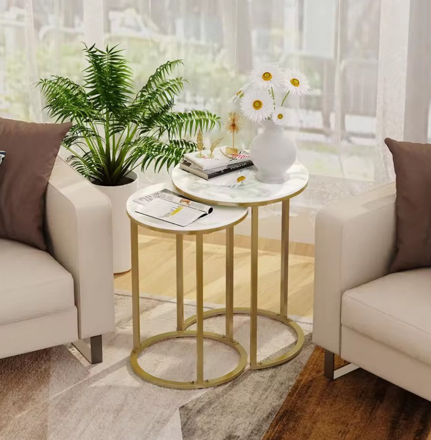 Buffets & Sideboards: Interior Ave - Diva Gold Nested Side Table Set