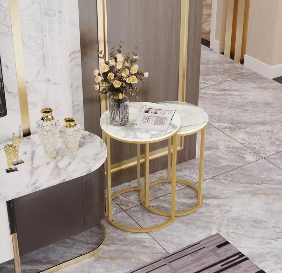 Buffets & Sideboards: Interior Ave - Diva Gold Nested Side Table Set