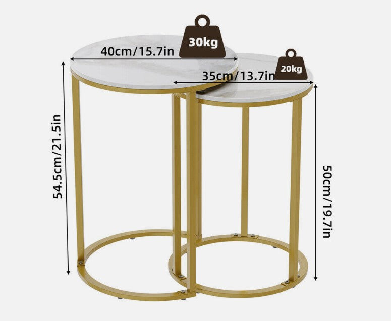 Buffets & Sideboards: Interior Ave - Diva Gold Nested Side Table Set