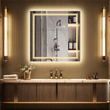 Mirrors: Interior Ave - 80 x 80cm Square Frameless LED Bathroom Mirror