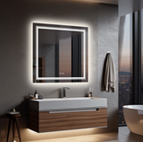 Mirrors: Interior Ave - 80 x 80cm Square Frameless LED Bathroom Mirror
