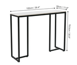 Coffee Tables: Interior Ave - Stone Marble Console - Marble & Black