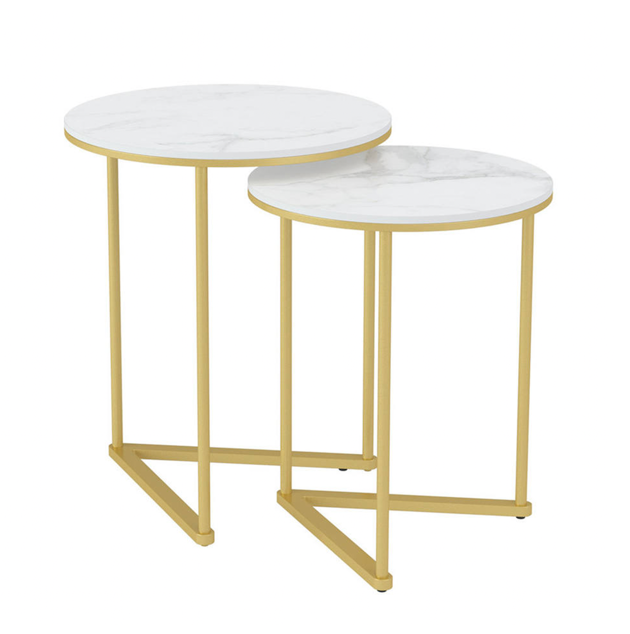 Buffets & Sideboards: Interior Ave - Nala Gold Nested Side Table Set