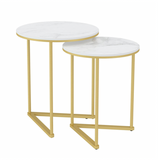 Buffets & Sideboards: Interior Ave - Nala Gold Nested Side Table Set