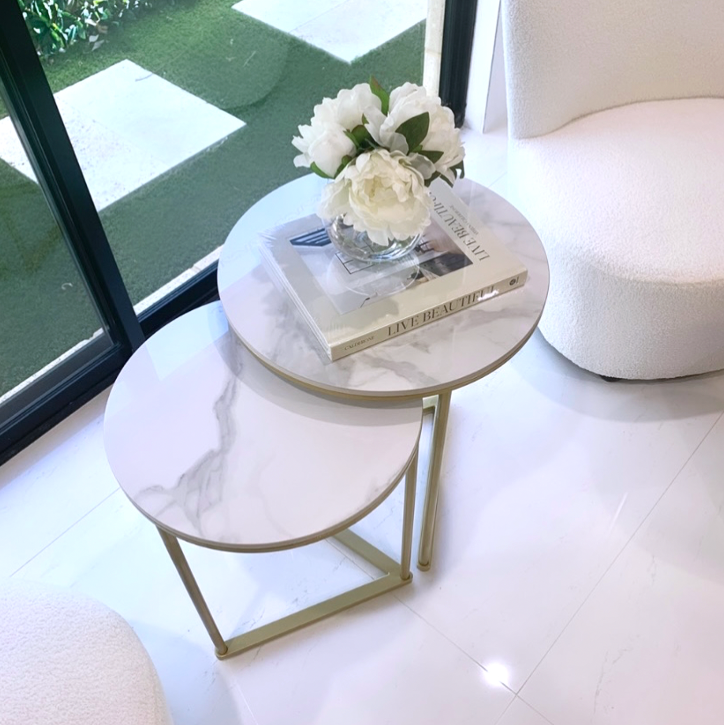 Buffets & Sideboards: Interior Ave - Nala Gold Nested Side Table Set