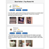 2x Bedside table set with drawers, slim tall cabinet, multifunctional design