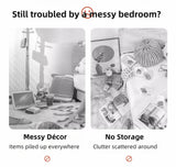 2x Bedside table set modern design wooden legs white drawers furniture