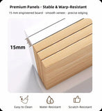 2x Bedside table set modern design wooden legs white drawers furniture