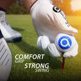 Golf Gloves: Awezingly Premium Quality Cabretta Leather Golf Glove for Men - White (L)