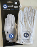 Golf Gloves: Awezingly Premium Quality Cabretta Leather Golf Glove for Men - White (XL)