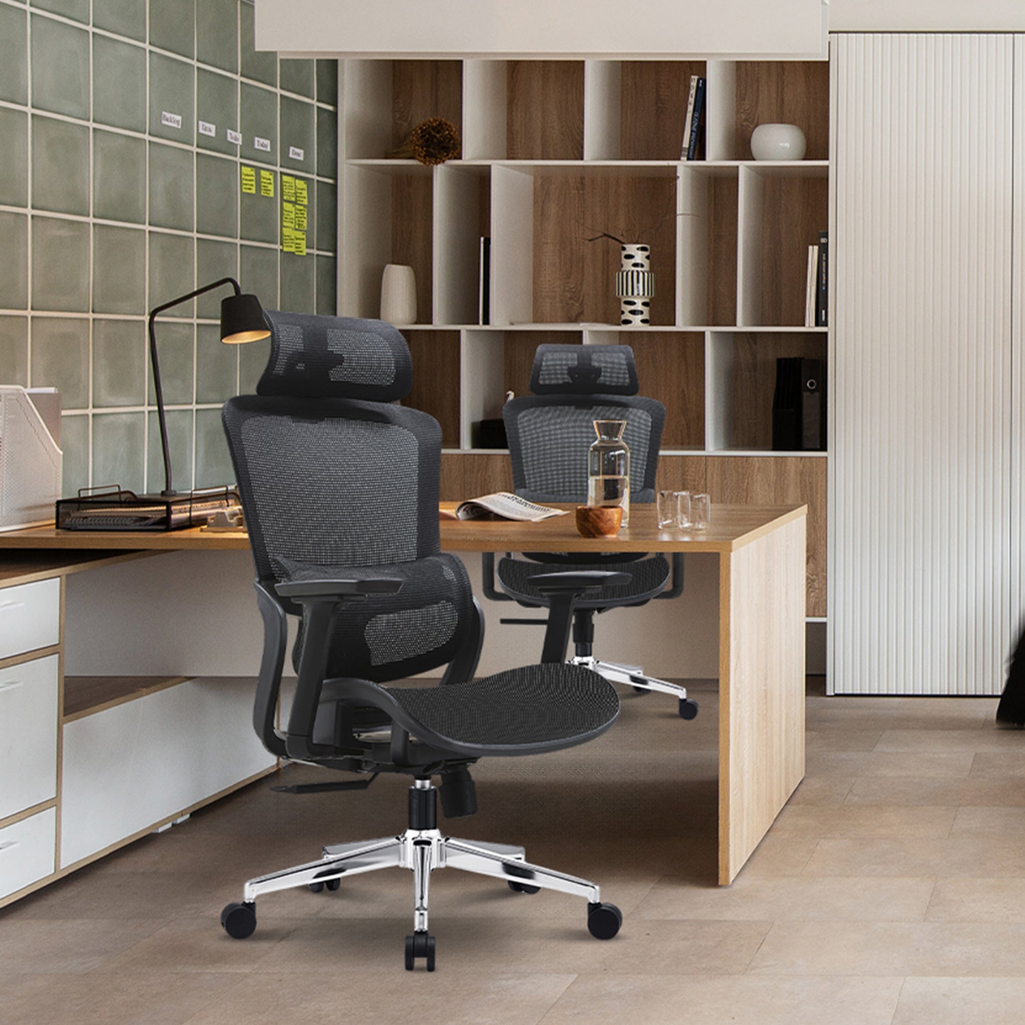 Office & Desk Chairs: Elena High Back Full Mesh Ergonomic Office Chair In Black