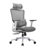 Office & Desk Chairs: Elena High Back Fabric Seat Ergonomic Office Chair In Grey