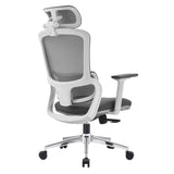 Office & Desk Chairs: Elena High Back Fabric Seat Ergonomic Office Chair In Grey