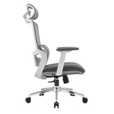 Office & Desk Chairs: Elena High Back Fabric Seat Ergonomic Office Chair In Grey
