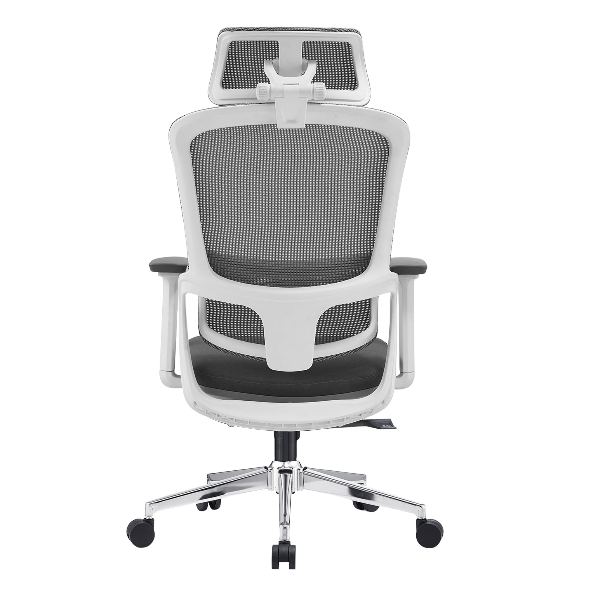 Office & Desk Chairs: Elena High Back Fabric Seat Ergonomic Office Chair In Grey