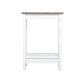 Side Tables: Coastal Side Table in White and Grey