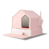 Cat Litter: Petwiz Enclosed Cat Litter Box House - Pink