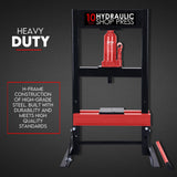 10 Ton Hydraulic Shop Press Workshop Jack Bending Stand H-Frame Tool Stand