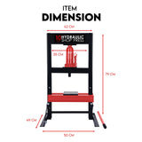 10 Ton Hydraulic Shop Press Workshop Jack Bending Stand H-Frame Tool Stand