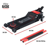 2 Ton Low Profile Trolley Jack Hydraulic Floor Car Lifter Dual Pump 70-620MM