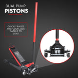 2 Ton Low Profile Trolley Jack Hydraulic Floor Car Lifter Dual Pump 70-620MM