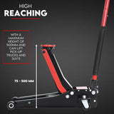 Automotive Lifts & Hoists: Hydraulic Floor Jack 3T Trolley Low Profile Car Track Quick Lifting 75-500mm