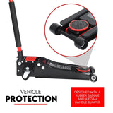Automotive Lifts & Hoists: Hydraulic Floor Jack 3T Trolley Low Profile Car Track Quick Lifting 75-500mm