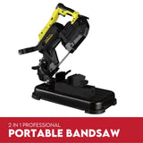 Saws: Portable Band Saw Cold Cut Metal Cut Off Chop Bandsaw 127mm